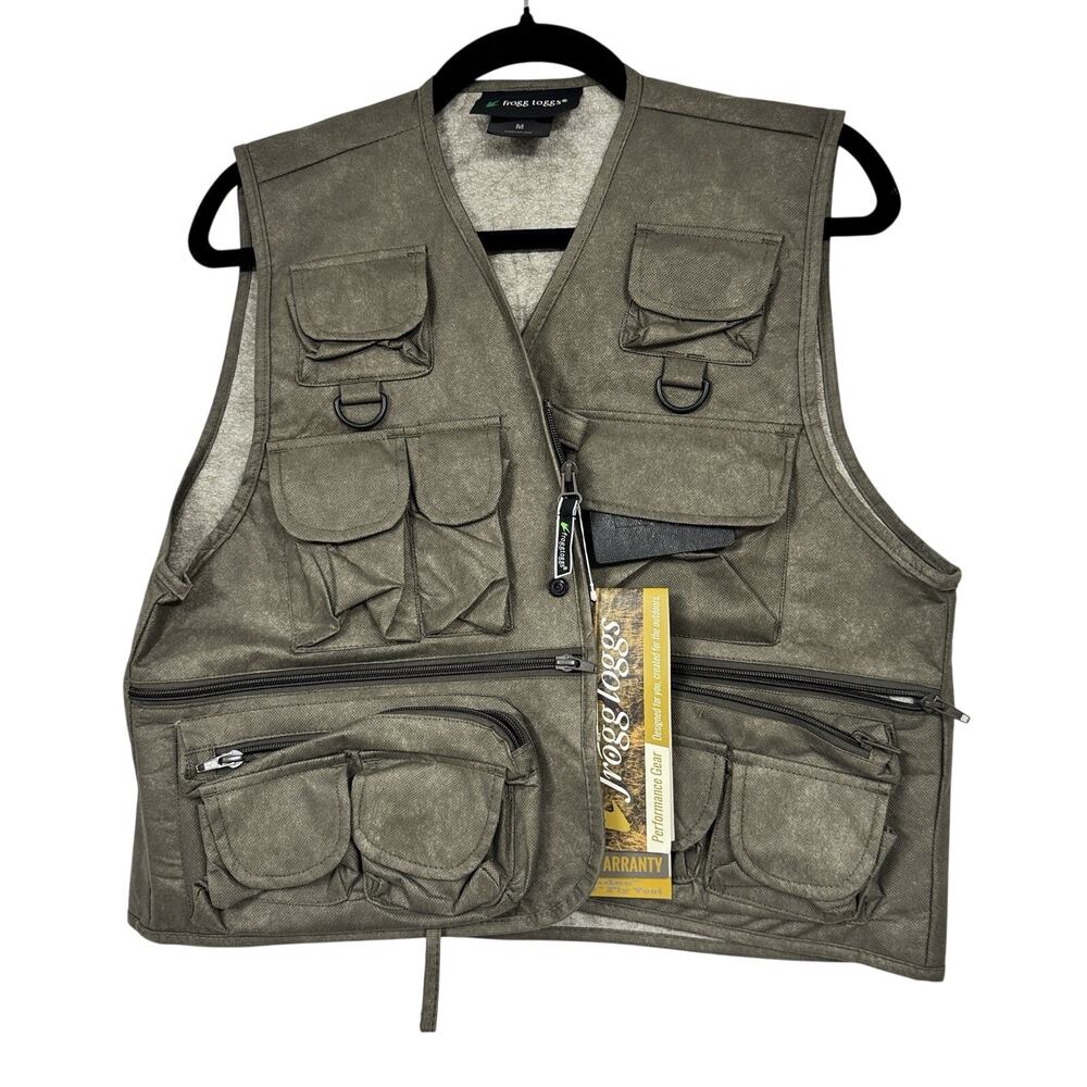 FROGG TOGGS Green Fishing Vest Mens M Outdoors Gorpcore Sports Gear Hunting